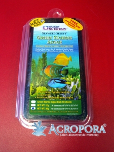 Ocean nutrition - Zielone morskie algi 30g z czosnkiem i klipsem